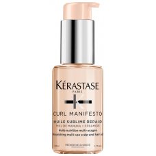 Kerastase Huile Sublime Repair Maitinamasis, daugiafunkcis garbanotų plaukų aliejus 50ml